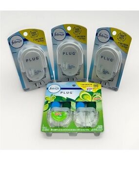 Febreze Bundle - 3 Plug Air Freshener Plug Ins with Gain Refills NWT